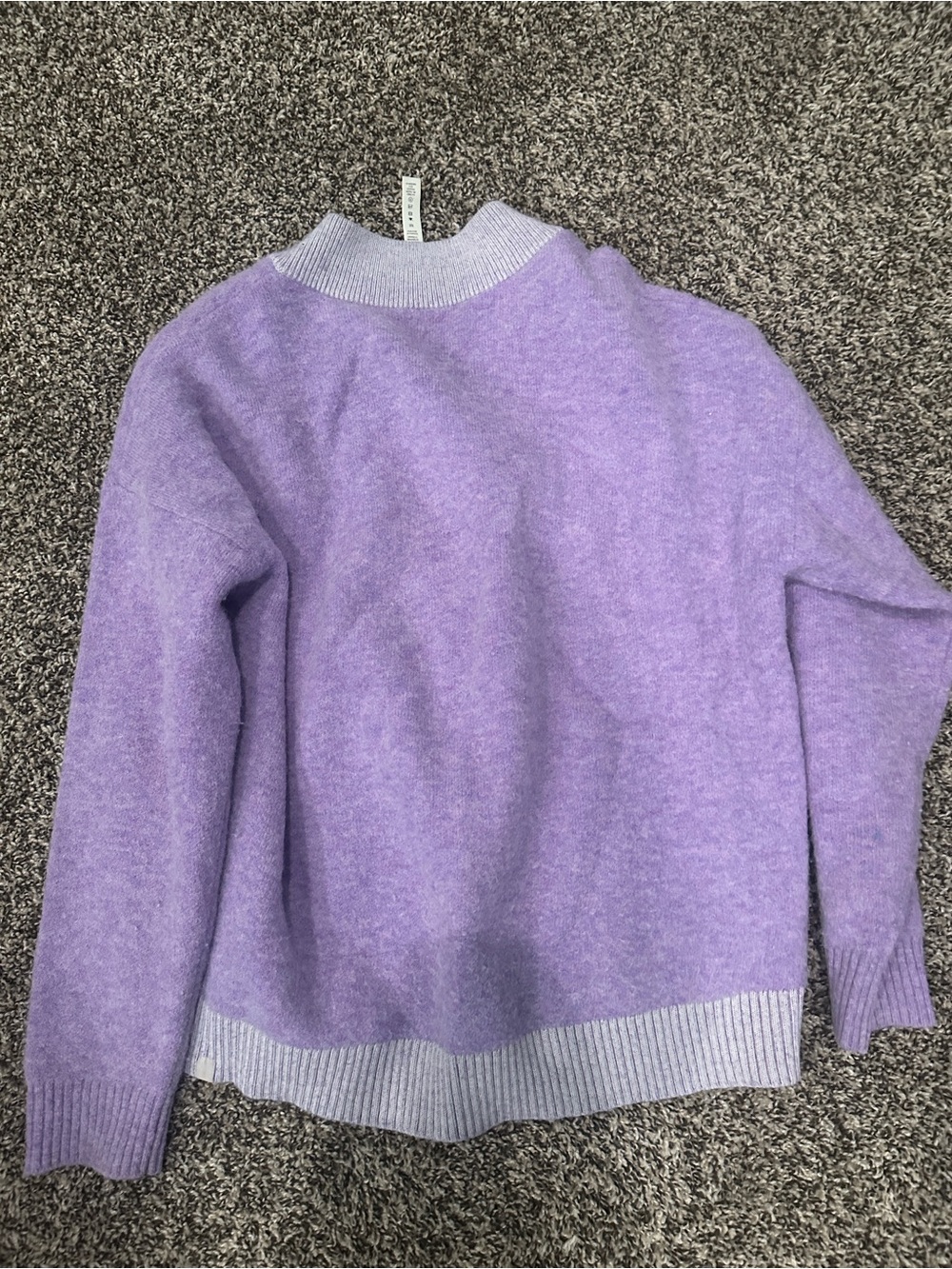 Lululemon Alpaca Wool-Blend V-Neck Sweater Heathered Digital Lavender M - Picture 9 of 9